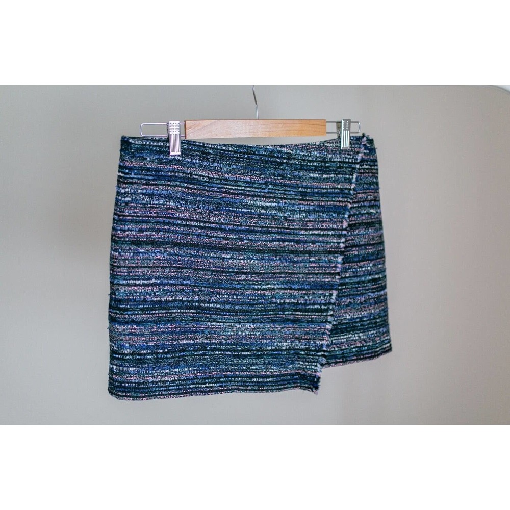 DIANE VON FURSTENBERG Austyn Asymmetrical Tweed Mini Skirt SZ 8 MSRP $298